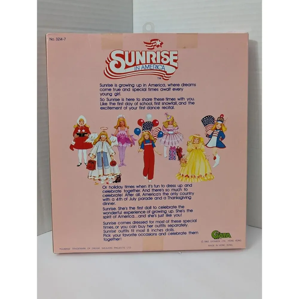 Vintage 1982 Sunrise in America Sweetheart Outfit Accessory Set Gatabox Ltd New